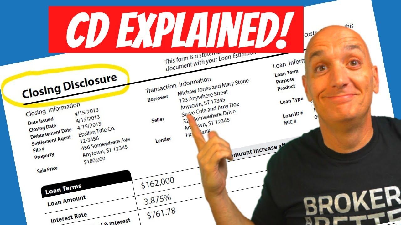A mortgage Closing Disclosure settlement statement showing loan terms and cash to close