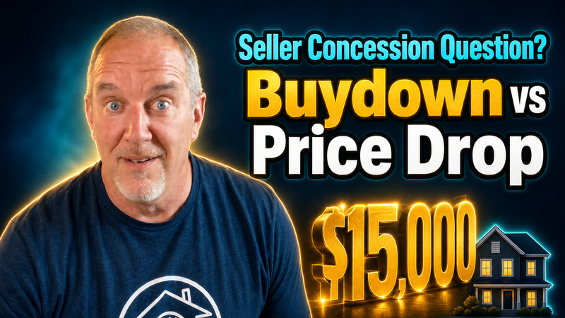 Chart comparing a seller-funded 2-1 buydown to a price cut on a Texas home purchase